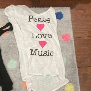 Music semi see-threw shirt